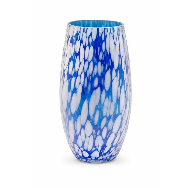 simpa Molten Glass Centerpiece Flower Vase in Blue - image 1