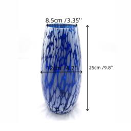 simpa Molten Glass Centerpiece Flower Vase in Blue - thumbnail 4