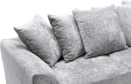 Furniture 786 Celestial 4 Seater Scatter Back Chenille Fabric Sofa in Silver - thumbnail 3