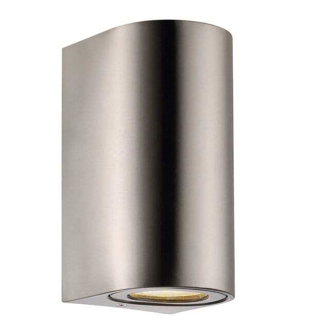 Nordlux Modern Outdoor Wall Light Silver Stainless steel GU10 Weatherproof - Mains Powered, IP44 - image 1