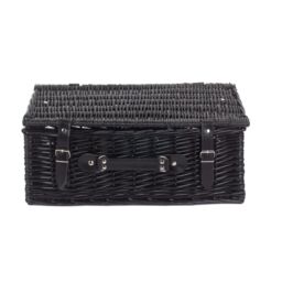 Red Hamper Wicker 45cm Black Willow Basket - thumbnail 3