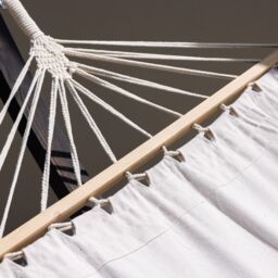 Primrose Ivory Hammock with Charcoal Wooden Stand - thumbnail 3