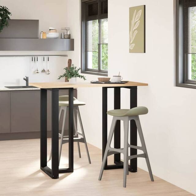Berkfield Home Bar Table Legs T-Shaped¬†2 pcs Black 60x35x(110-111) cm Steel - image 1