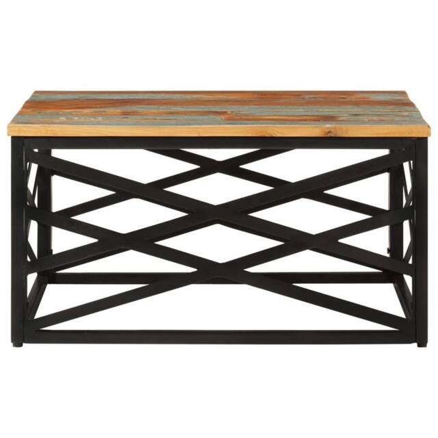 Berkfield Home Coffee Table 68x68x35 cm Solid Reclaimed Wood in Brown - Size: 68 x 68 x 35 cm - image 1