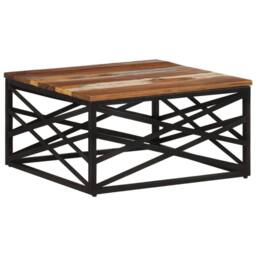 Berkfield Home Coffee Table 68x68x35 cm Solid Reclaimed Wood in Brown - Size: 68 x 68 x 35 cm - thumbnail 8