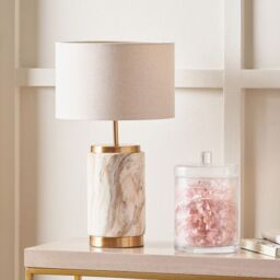 Ruma Natural Stone Effect Ceramic Table Lamp