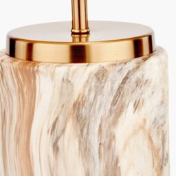 Ruma Natural Stone Effect Ceramic Table Lamp - thumbnail 5