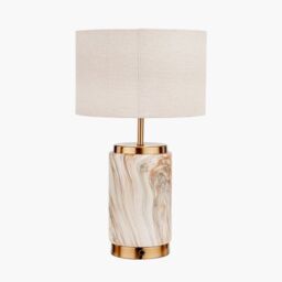Ruma Natural Stone Effect Ceramic Table Lamp - thumbnail 3