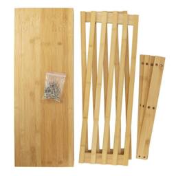KORVIXA 3-Tier Bamboo Shoes Changing Stool in Natural - Size: 100 cm x 100 cm - thumbnail 5