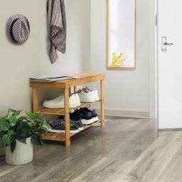 KORVIXA 3-Tier Bamboo Shoes Changing Stool in Natural - Size: 100 cm x 100 cm - thumbnail 3