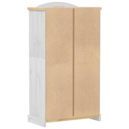 Berkfield Home Wardrobe Corona White 102x52x186 cm Solid Wood Pine - Size: 102 x 52 x 186 cm - thumbnail 6