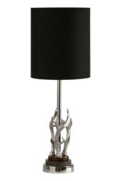 Orsina Antler & Marble Base Table Lamp, Christmas Theme Table Lamp for Study Table, Side Table, Black Table Lamp