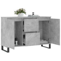 Berkfield Home Sideboard Concrete Grey 104x35x70 cm Engineered Wood - Size: 104 x 35 x 70 cm - thumbnail 4