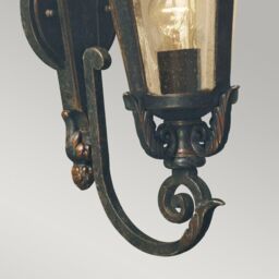 Netlighting Baltimore 1 Light Outdoor Medium Wall Lantern Light Weathered Bronze IP44 E27 in Brown - thumbnail 3