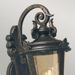 Netlighting Baltimore 1 Light Outdoor Medium Wall Lantern Light Weathered Bronze IP44 E27 in Brown - thumbnail 2