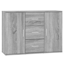Berkfield Home Sideboard Grey Sonoma 91x29.5x65 cm Engineered Wood - thumbnail 1