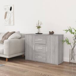 Berkfield Home Sideboard Grey Sonoma 91x29.5x65 cm Engineered Wood - thumbnail 2