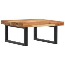 Berkfield Home Basin Shelf Wall Mounted Steel & Solid Wood Acacia in Brown - thumbnail 2