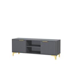 Mex Furniture LTD TV Unit Tide Crest 120cm - Dark Grey & Gold - thumbnail 9