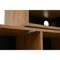 BTM TV Wall Unit Set Cabinet 265cm Wall Mounted Storage Wood Black in Natural - thumbnail 8