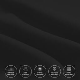 Grace Microfiber Pillow Cases Pack of 4 with Envelope Closure in Black - Size: Standard Pillow Case - thumbnail 5