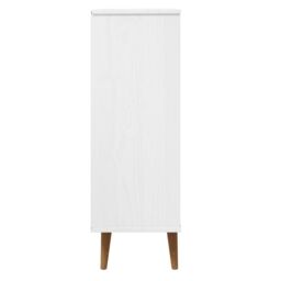 Berkfield Home Shoe Cabinet MOLDE White 59, 5x35x103 cm Solid Wood Pine - Size: 5 x 35 x 103 cm - thumbnail 6