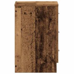 Berkfield Home Classic Bedside Cabinets 2 pcs Old Wood 38x35x55 cm Engineered Wood - Size: 38 x 35 x 55 cm - thumbnail 8