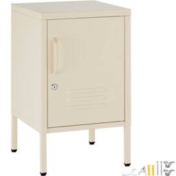 tectake Bedside Table in Cream - thumbnail 1