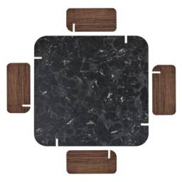 CALICOSY Square Coffee Table, 90 Cm Long - ORME in Black - thumbnail 6
