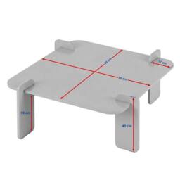 CALICOSY Square Coffee Table, 90 Cm Long - ORME in Black - thumbnail 7