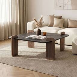CALICOSY Square Coffee Table, 90 Cm Long - ORME in Black - thumbnail 2