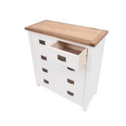 Cabinet Bits Lovere 5 Drawer Chest of Drawers Bras Drop Handle in Off-White - thumbnail 4