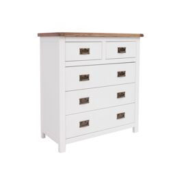 Cabinet Bits Lovere 5 Drawer Chest of Drawers Bras Drop Handle in Off-White - thumbnail 2
