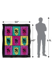 Batman Warhol Officially Licensed Silky Touch Super Soft Throw Blanket 152x127 cm in White - thumbnail 5