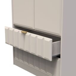 Ready Assembled 2 U Metro 2 Door 2 Drawer Wardrobe (Ready Assembled) in Taupe - Size: Large - thumbnail 6