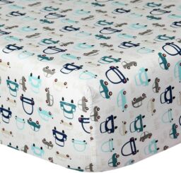 Smart Living Soft & Breathable Nursery Cars Cotton Crib Sheet - thumbnail 1