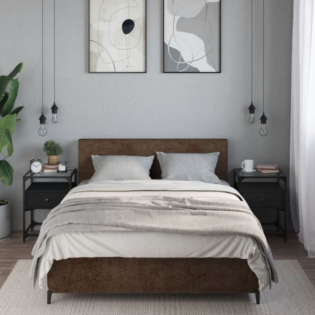 Berkfield Home Bedside Cabinets 2 pcs Black 40x40x55 cm Engineered Wood - Size: 40 x 40 x 55 cm - image 1