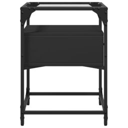 Berkfield Home Bedside Cabinets 2 pcs Black 40x40x55 cm Engineered Wood - Size: 40 x 40 x 55 cm - thumbnail 6