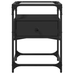 Berkfield Home Bedside Cabinets 2 pcs Black 40x40x55 cm Engineered Wood - Size: 40 x 40 x 55 cm - thumbnail 4