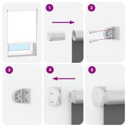 Berkfield Home Roller Blind Blackout Light Grey 100x230 cm Fabric Width 95.7 cm Polyester - thumbnail 6