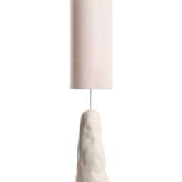 Wyld and Coco Beige Ceramic Floor Lamp - Tilt-Adjust Fabric Shade - thumbnail 2