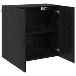 Berkfield Home Wall Cabinet Black oak 60 x 31 x 60 cm Engineered wood - thumbnail 5