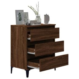 Berkfield Home Sideboard Brown Oak 60x35x70 cm Engineered Wood - Size: 60 x 35 x 70 cm - thumbnail 4