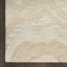 The Rug Shop UK Beige Handmade Wool Modern Abstract Cotton Backing Area Rug - Size: 250 cm x 350 cm - thumbnail 5