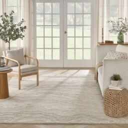The Rug Shop UK Beige Handmade Wool Modern Abstract Cotton Backing Area Rug - Size: 250 cm x 350 cm - thumbnail 3