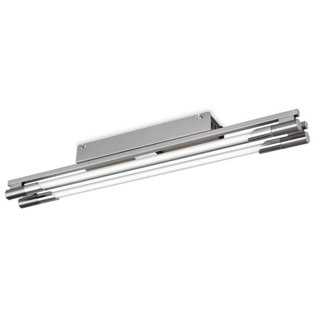 Netlighting Casa 2 Light Flush Light Brushed Steel in Grey