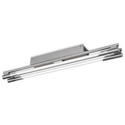Netlighting Casa 2 Light Flush Light Brushed Steel in Grey
