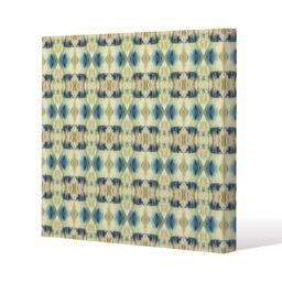 Benjamin Tate Design Psychedelic Geometric Pattern (Canvas Print) / 61 x 61 x 4cm in Natural - Size: 61 x 61 x 4 cm - thumbnail 1