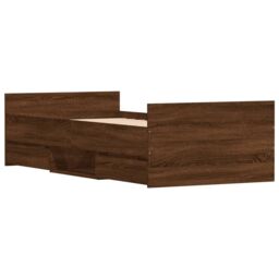 Berkfield Home Bed Frame with Headboard & Footboard Brown Oak 100x200 cm - thumbnail 4