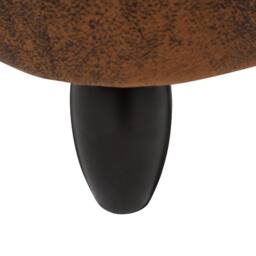 Wyld and Coco Hippo Kids Stool with Storage - Brown Faux Leather Wooden Legs - thumbnail 7